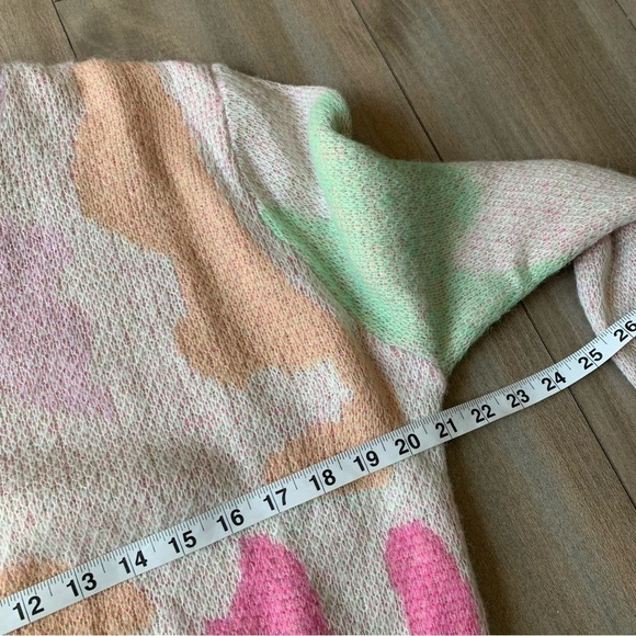 FRNCH Paris pastel crewneck sweater mohair wool blend size small multicolor - Picture 9 of 9